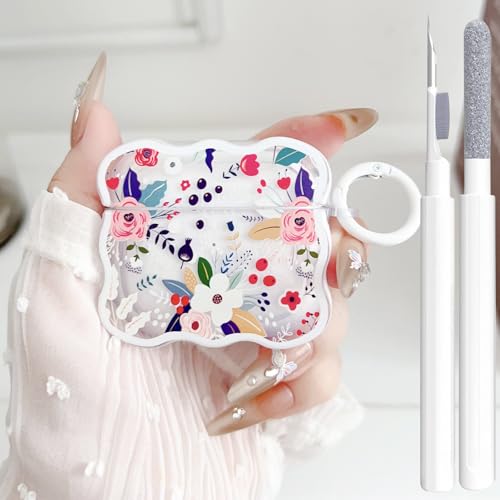 Schutzhülle für Apple iPod 3. Generation, niedliches Blumendesign, weiches TPU, stoßfest, Kawaii-Airpods-Hülle mit Reinigungsset und Schlüsselanhänger, für Mädchen und Frauen Schutzhülle für Apple iPod 3. Generation, niedliches Blumendesign, weiches TPU, stoßfest, Kawaii-Airpods-Hülle mit Reinigungsset und Schlüsselanhänger, für Mädchen und Frauen von OTOPO