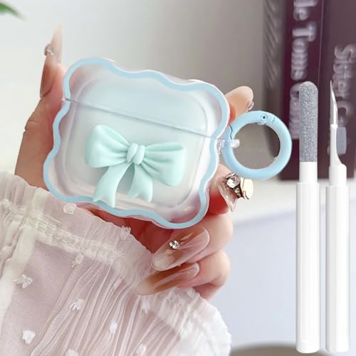 Schutzhülle für Apple iPod 4, transparent, 3D-Schleifen-Design, weiches TPU, stoßfest, Kawaii, mit Reinigungsset und Schlüsselanhänger, Himmelblau Schutzhülle für Apple iPod 4, transparent, 3D-Schleifen-Design, weiches TPU, stoßfest, Kawaii, mit Reinigungsset und Schlüsselanhänger, Himmelblau von OTOPO