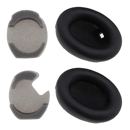 1 Paar Ohrpolster Kompatibel mit Sony WH-1000XM4 Wireless Kopfhörer Ersatz Protein Leder Weiche Ohrpolster Headset Reparaturteile Schwarz von OTOTEC