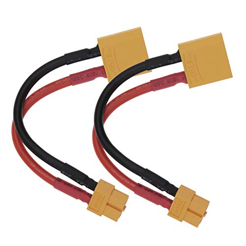 2 Stück XT90-Stecker auf XT60-Buchse Umwandlungs-Adapterkabel Männlich zu Weiblich Stecker auf Buchse Adapter Konverter mit 12AWG Kabel von OTOTEC