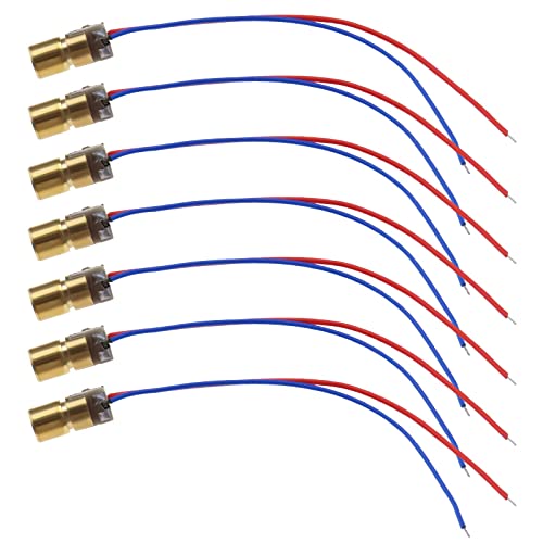 20 Stück Rote Laserdiode 5V 650nm Weniger als 5mW Rotpunkt Laserkopf Diode für Füllstandsmessgerät Bodeninstrument 75mm Lang von OTOTEC