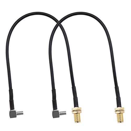 2X SMA Buchse auf TS9 Stecker Rechtwinklige Antennen Adapterkabel Pigtail-Koaxial RG174 für 4G WiFi-Router Mobile Hotspots von OTOTEC