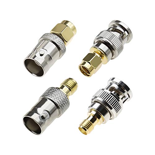 4 Stück BNC zu SMA Funkantennen HF-Koaxialadapter-Stecker Stecker/Buchse zu Stecker/Buchse Umsetzer für CB-Funk-Handamateurfunk von OTOTEC