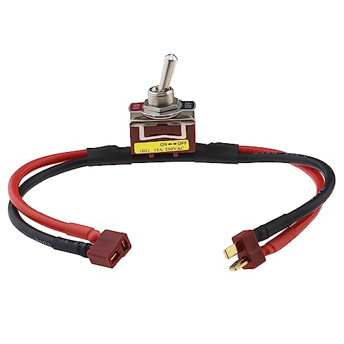 Elektrischer Schalter mit T-Stecker 15A Großer Strom EIN/Aus Elektrischer Netzschalter Stecker Zubehör für RC Modell Drohnen Auto ESC Batterie Elektrischer Schalter mit T-Stecker 15A Großer Strom EIN/Aus Elektrischer Netzschalter Stecker Zubehör für RC Modell Drohnen Auto ESC Batterie von OTOTEC