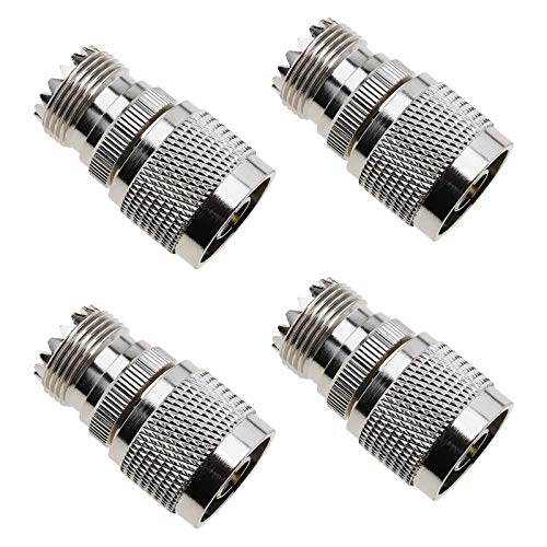 N-Typ Stecker auf UHF SO239 Buchse RF Koaxial Adapter Konverter Stecker für Antennen Wireless LAN Geräte WiFi Radios 4 Stück von OTOTEC