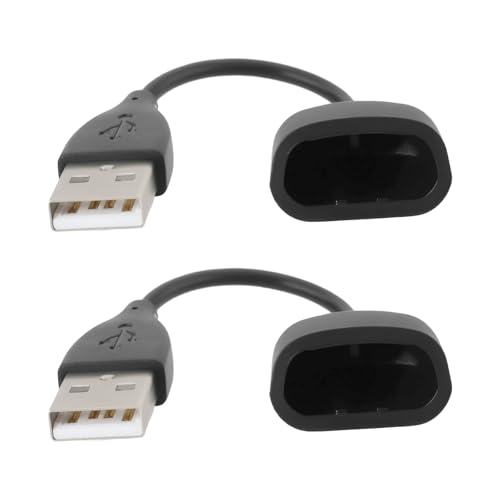 OTOTEC 2 PCs Smart Bracelet USB-Ladekabel Kompatibel mit Fitbit One Wireless Activity Bracelet Länge 12,5 cm Uhr Ladekabel Kabel Schwarz von OTOTEC