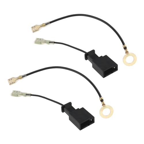 OTOTEC 2 Sets Auto-Lautsprecherkabel-Adapter Autohupen-Spezialstecker Kompatibel mit Toyota-Kabelbaum Pigtail-Buchse Autohupen-Stecker Kabelbäume Schwarz von OTOTEC