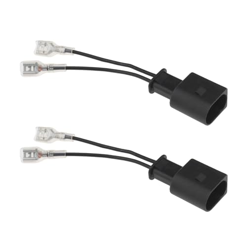 OTOTEC 2 Stück Auto-Lautsprecherkabel-Adapter Autohupen-Spezialstecker Kompatibel mit Audi-Kabelbaum Pigtail-Buchse Autohupen-Stecker Kabelbäume Schwarz von OTOTEC