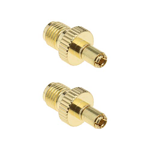 OTOTEC 2 x SMA-Buchse auf TS9-Stecker, RF-Adapter, Koaxialstecker, vergoldet, für Antennen, Broadcast, WLAN, Telekommunikation, WLAN, LAN-Geräte von OTOTEC