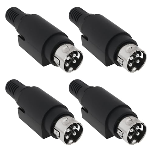 OTOTEC 4 Stück 4-poliger Mini Power Din Lötstecker 7,5 A 24 V 4-poliger Mini DIN Stromanschluss für Kamera Audio-Mixer Projektor Heim Audiosystem. 4-poliger Unmontierter Mini DIN Lötstecker OTOTEC 4 Stück 4-poliger Mini Power Din Lötstecker 7,5 A 24 V 4-poliger Mini DIN Stromanschluss für Kamera Audio-Mixer Projektor Heim Audiosystem. 4-poliger Unmontierter Mini DIN Lötstecker von OTOTEC