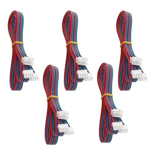 OTOTEC 5-teiliges Motoranschlusskabel Schrittmotor Anschlussdraht 4-poliges Doppelseitiges Anschlusskabel für 3D Drucker Motherboards Module CNC Anwendungen von OTOTEC