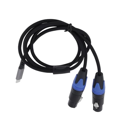 OTOTEC Mikrofon-Audiokabel USB C auf Dual-XLR-Buchse für Karaoke-Heim-Audioaufnahmen (1 M) von OTOTEC