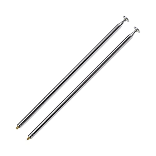 OTOTEC Teleskopantenne mit M3-Gewinde, 6 Abschnitte, für AM, FM-Radio, TV, RC, Auto, Flugzeugsteuerung, Ersatz-Fernbedienung, Zubehör, gestreckte Länge 820 mm von OTOTEC