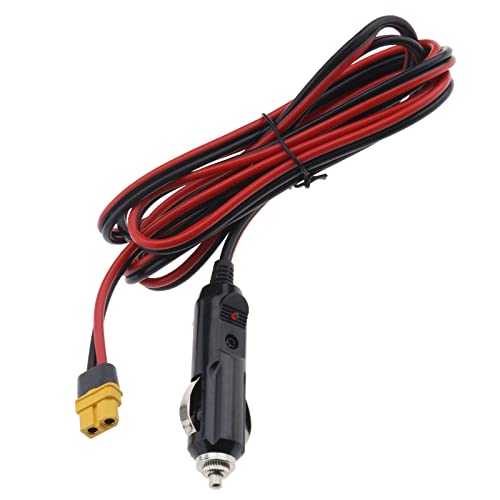 OTOTEC Zigarettenanzünder auf XT60-Kabel, 2 m, Auto-Zigarettenanzünder-Stecker auf XT60-Buchse, Plug and Play, Zigarettenanzünderbuchse, Verlängerungskabel, 18 AWG von OTOTEC