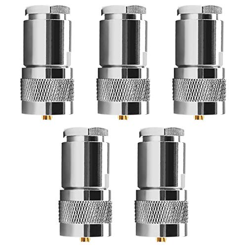 OTOTEC UHF PL259 Klemme 5 Stück PL259 Kabelklemme Kompressionsstecker Koaxial Adapter für 7D-FB RG213 RG214 LMR400 RG8X von OTOTEC