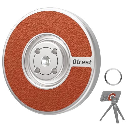 OTREST Magnetic Handyhalterung Stativ Adapter mit 1/4" Gewinde Selbstklebender Metallring Kompatibel mit iPhone 16 Pro Max 15 14 13 12 MagSafe für Videoaufnahmen Selfie Stick Ringlicht, PA-01 OTREST Magnetic Handyhalterung Stativ Adapter mit 1/4" Gewinde Selbstklebender Metallring Kompatibel mit iPhone 16 Pro Max 15 14 13 12 MagSafe für Videoaufnahmen Selfie Stick Ringlicht, PA-01 von OTREST
