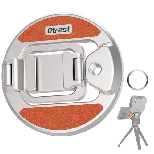 OTREST Magnetic Handyhalterung Stativ Adapter mit faltbarem Cold Shoe 1/4" Gewinde Selbstklebender Metallring Kompatibel mit iPhone 16 15 14 13 MagSafe für Videoaufnahmen Selfie Stick Ringlicht, PA-02 OTREST Magnetic Handyhalterung Stativ Adapter mit faltbarem Cold Shoe 1/4" Gewinde Selbstklebender Metallring Kompatibel mit iPhone 16 15 14 13 MagSafe für Videoaufnahmen Selfie Stick Ringlicht, PA-02 von OTREST