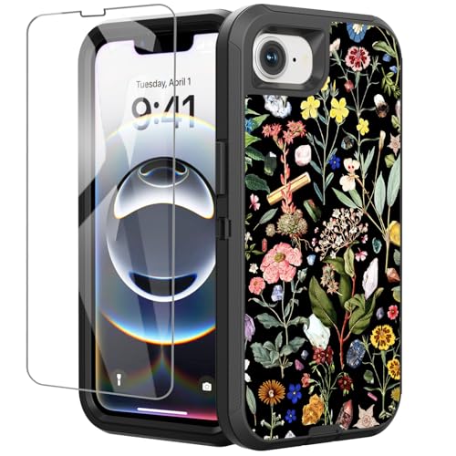 OTTARTAKS Kompatibel mit iPhone 16e Hülle 2025, mit Displayschutzfolie für Mädchen und Frauen, niedliches Blumendesign, stoßfest, 3-lagig, Ganzkörper-Schutzhülle, robuste Schutzhülle für iPhone 16E OTTARTAKS Kompatibel mit iPhone 16e Hülle 2025, mit Displayschutzfolie für Mädchen und Frauen, niedliches Blumendesign, stoßfest, 3-lagig, Ganzkörper-Schutzhülle, robuste Schutzhülle für iPhone 16E von OTTARTAKS