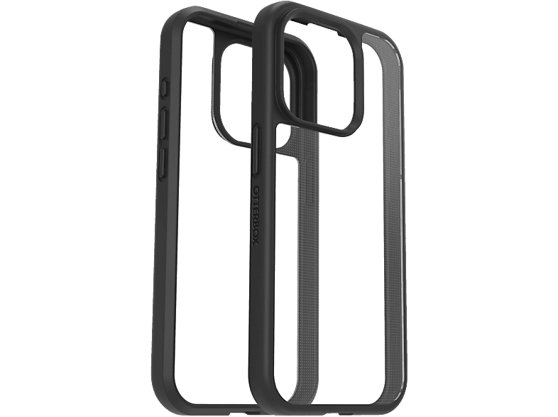 OTTERBOX React, Backcover, Apple, iPhone 15 Pro, Transparent / Schwarz von OTTERBOX