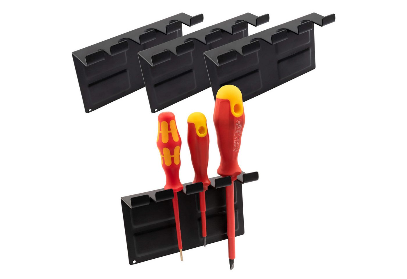 4er Set magnetische Werkzeughalter Schraubendreher Werkzeugleiste Wandhalterung, (4-tlg., Werkzeugleiste, Gerätehalter, starker Magnet) von OTTO