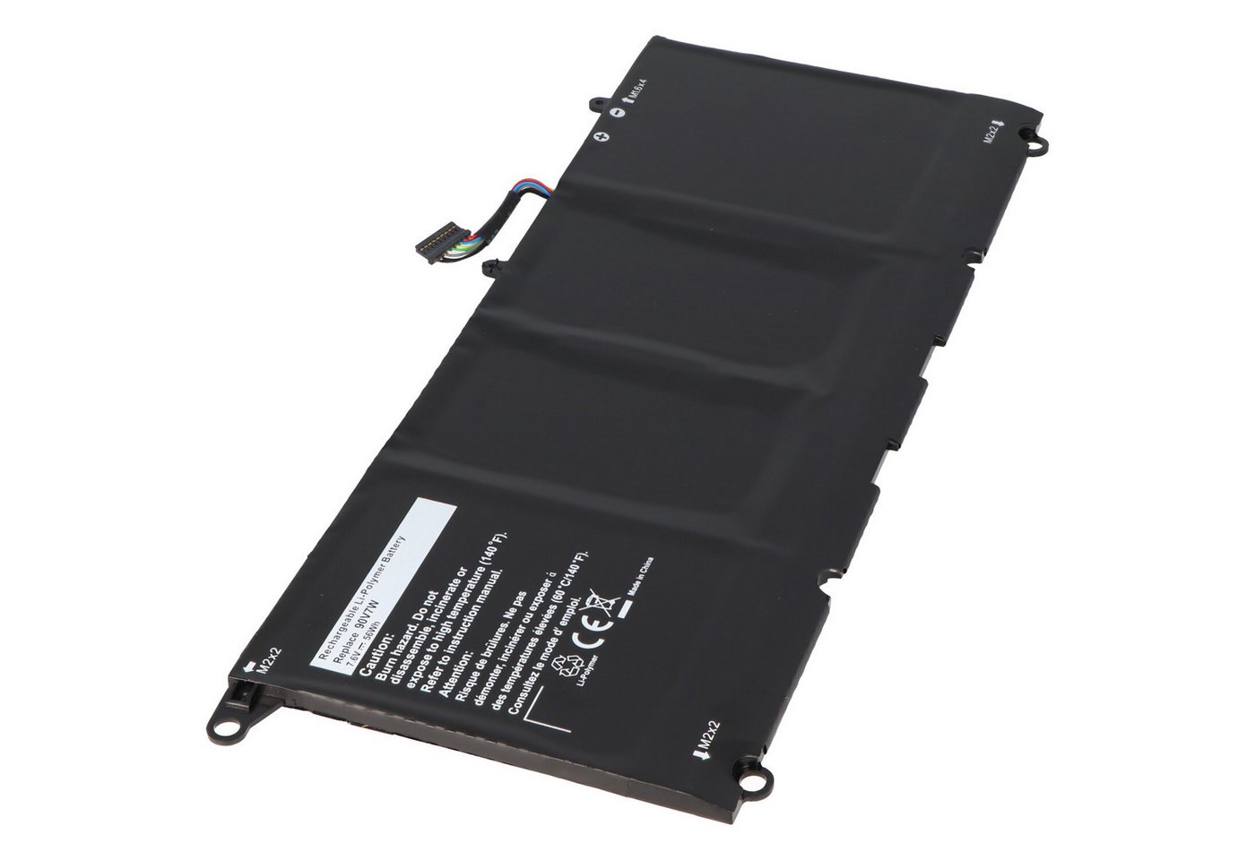 AccuCell Akku passend für Dell XPS 13 9343, Li-Polymer, 7,4-7,6V 7020mAh 52Wh Akku 7370 mAh (7,6 V) von AccuCell