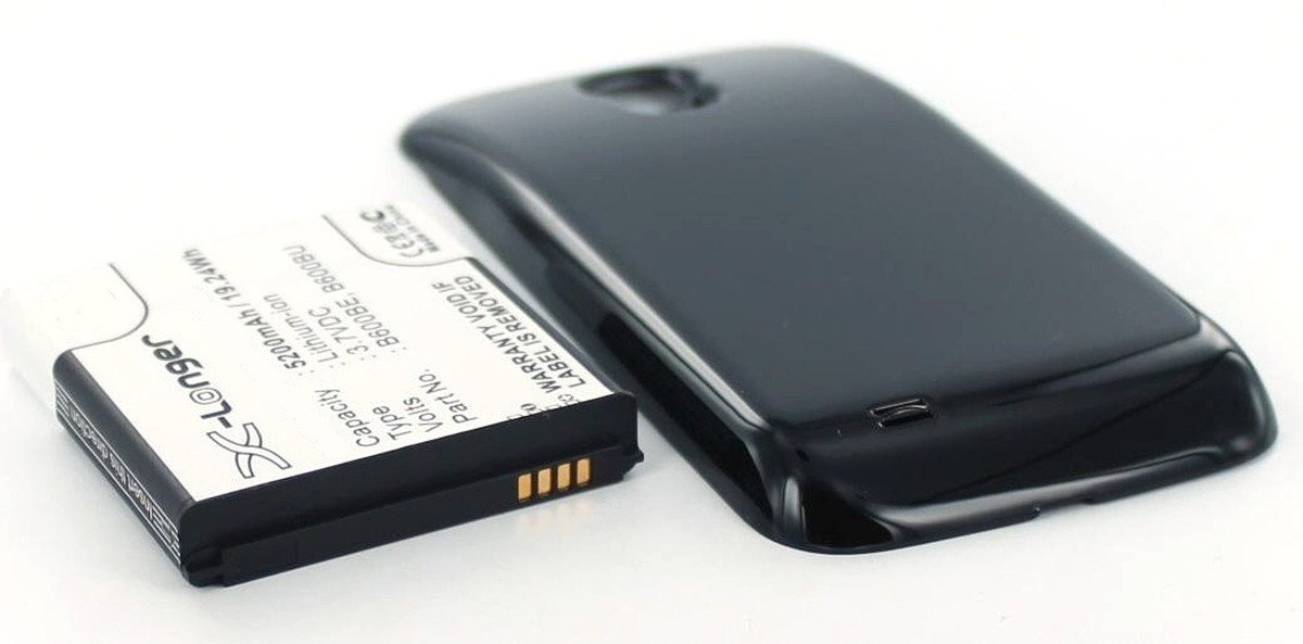 AGI Akku für Samsung GT-I9515 Li-Ion 3,7 Volt 5200 mAh schwarz Handy-Akku 5200 mAh (3.7 V) von AGI
