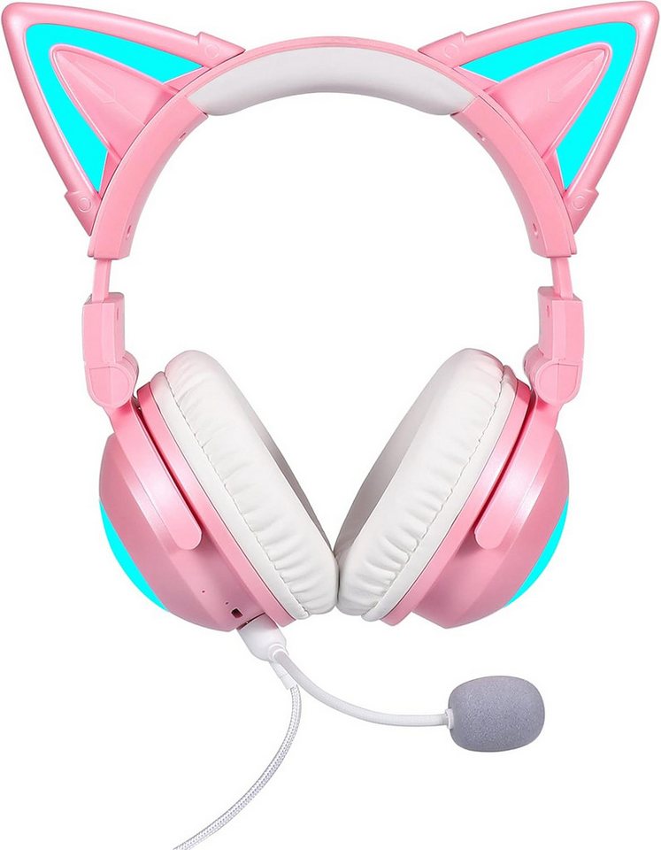 KUQIRMAOERJI 8 Blinkmodi,mit anschließbarem HD-Mikrofon & Mikrofon-Stummschalttaste Gaming-Headset (Hervorragende Klangqualität: Mit einem leistungsstarken Neodym-Magnetlautsprecher und optimiertem EQ erleben Sie klaren Sound und ein beeindruckendes Stereoerlebnis für Musik und Spiele., Bluetooth, Schnellere Verbindung Stabile Bluetooth- und kabelgebundene Verbindung) KUQIRMAOERJI 8 Blinkmodi,mit anschließbarem HD-Mikrofon & Mikrofon-Stummschalttaste Gaming-Headset (Hervorragende Klangqualität: Mit einem leistungsstarken Neodym-Magnetlautsprecher und optimiertem EQ erleben Sie klaren Sound und ein beeindruckendes Stereoerlebnis für Musik und Spiele., Bluetooth, Schnellere Verbindung Stabile Bluetooth- und kabelgebundene Verbindung) von KUQIRMAOERJI