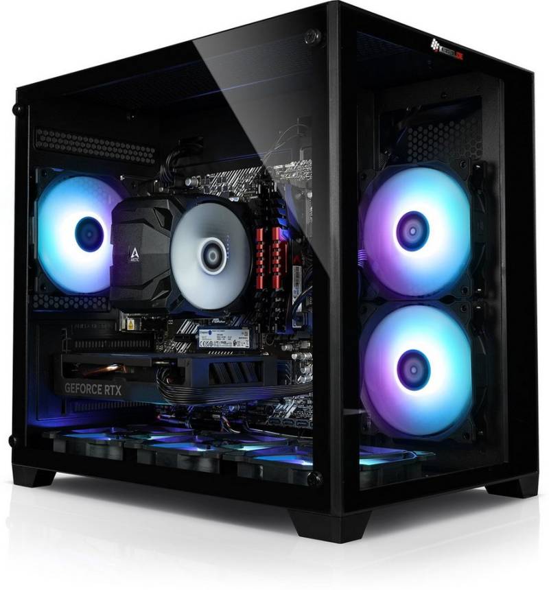 Kiebel Panorama XS Gaming-PC (AMD Ryzen 7 AMD Ryzen 7 8700F, RX 9070, 32 GB RAM, 1000 GB SSD, Luftkühlung, WLAN, RGB-Beleuchtung) von Kiebel