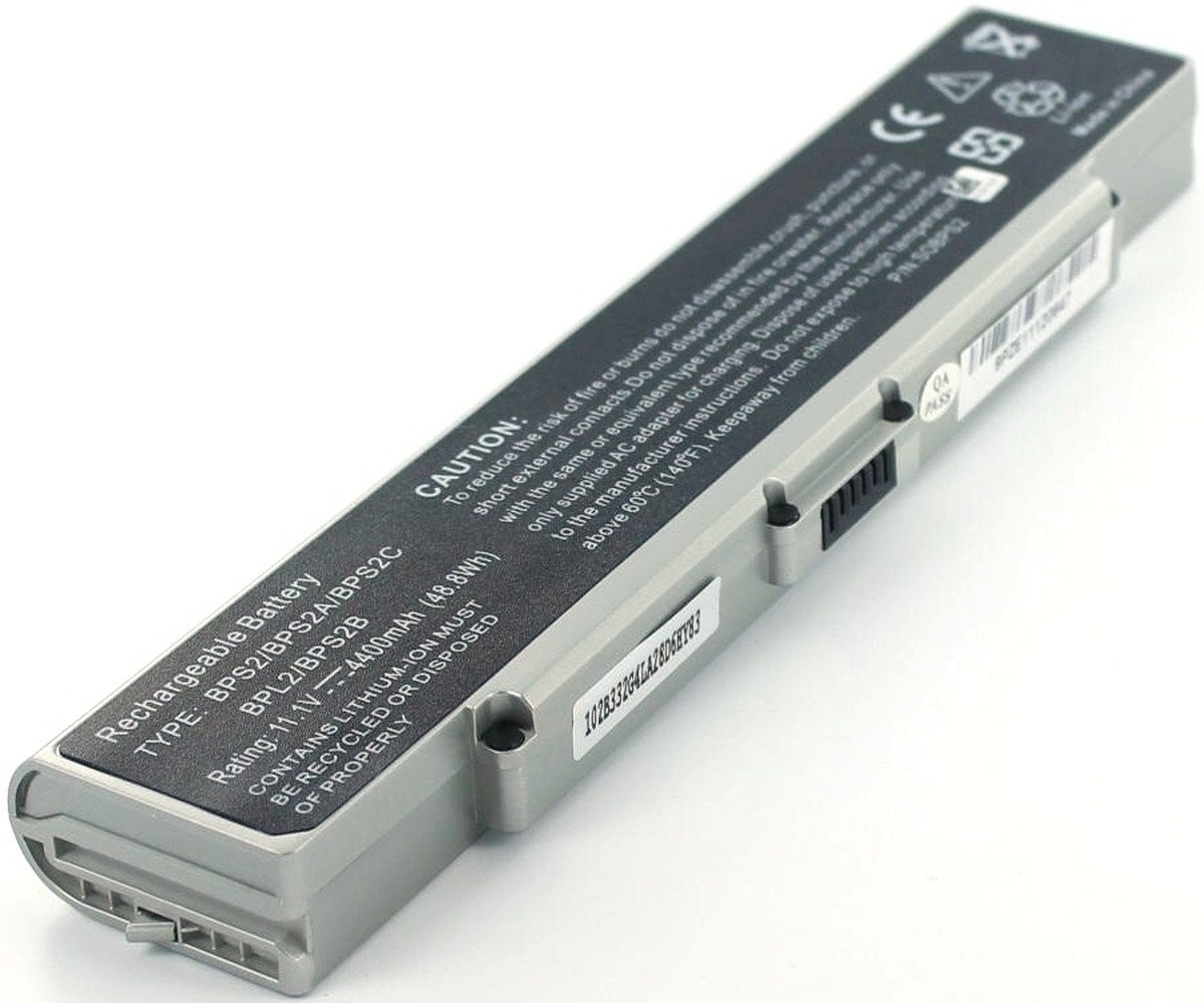 AGI Akku für Sony VGN-FE11 Li-Ion 11,1 Volt 4400 mAh silberfarben Laptop-Akku 4400 mAh (11.1 V) von AGI
