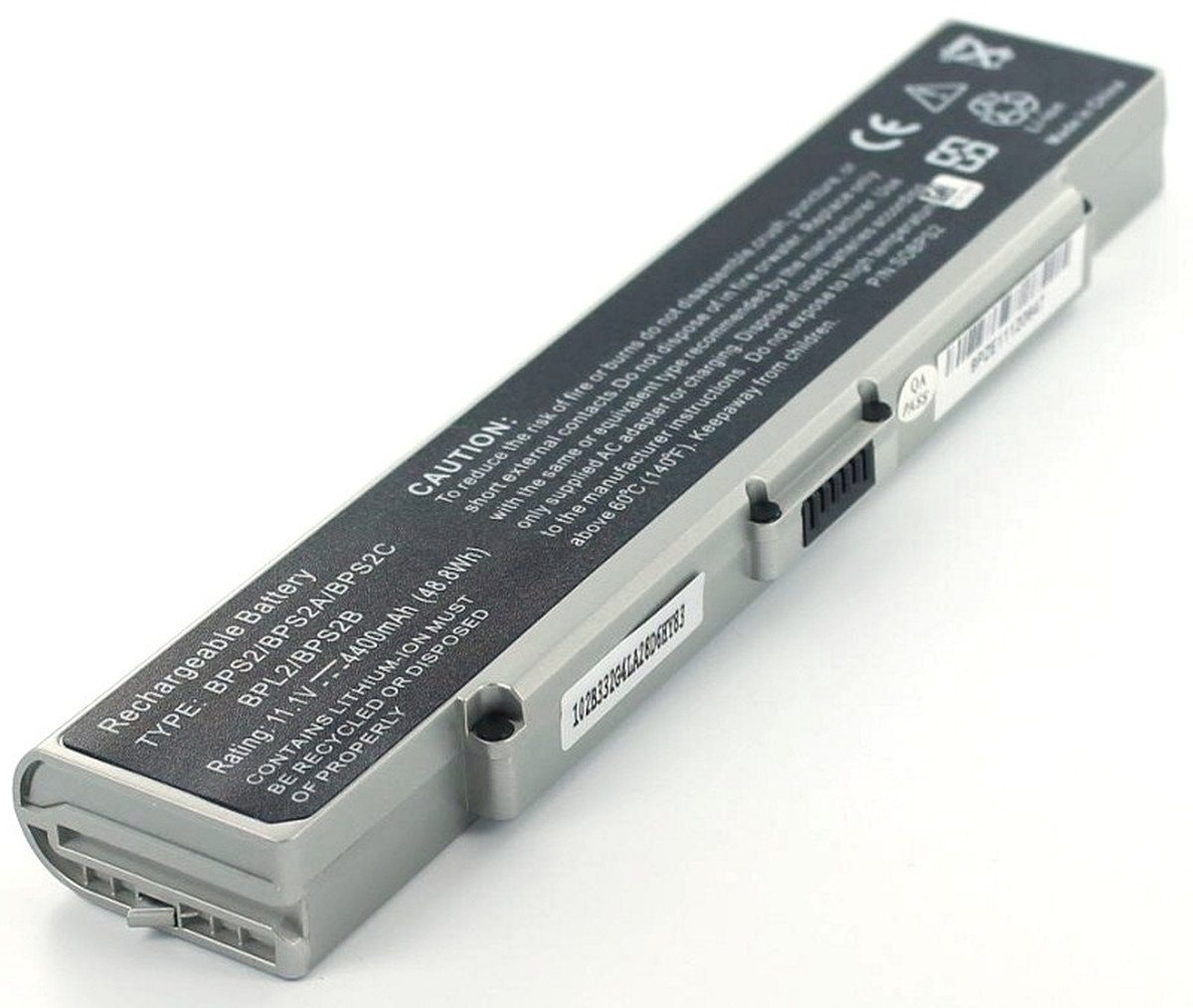 AGI Akku für Sony PCG-7M1M Li-Ion 11,1 Volt 4400 mAh silberfarben Laptop-Akku 4400 mAh (11.1 V) von AGI