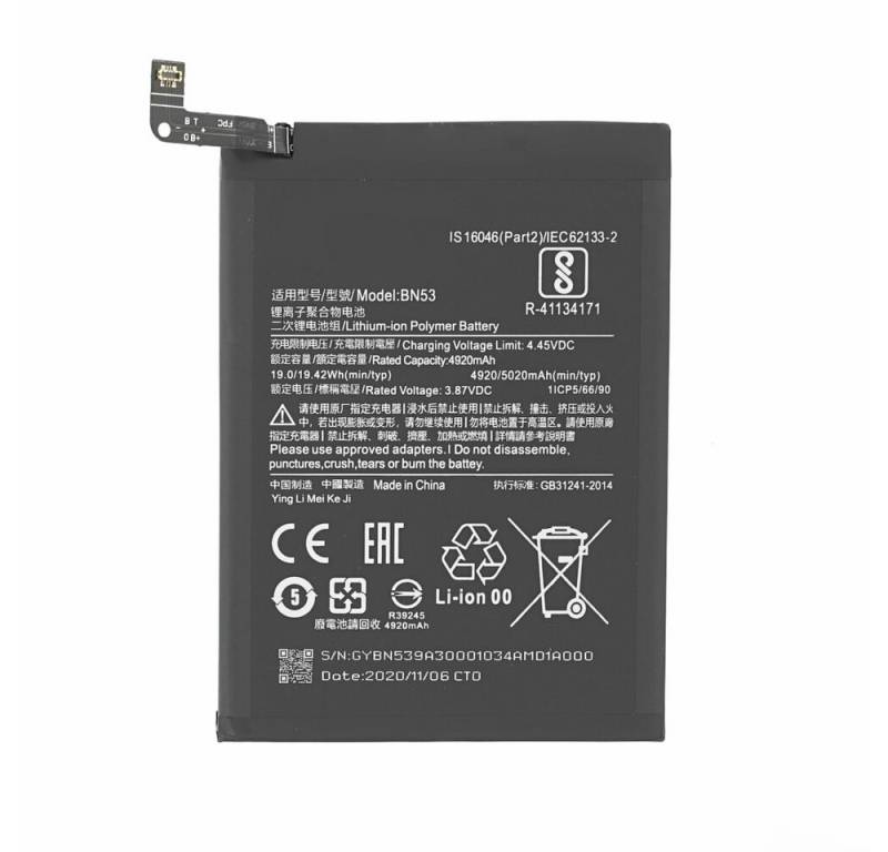 BN53 Akku für Redmi Note 9 Pro wie Original 5020mAh Batterie Ersatzakk Handy-Akku (1 St) von OTTO