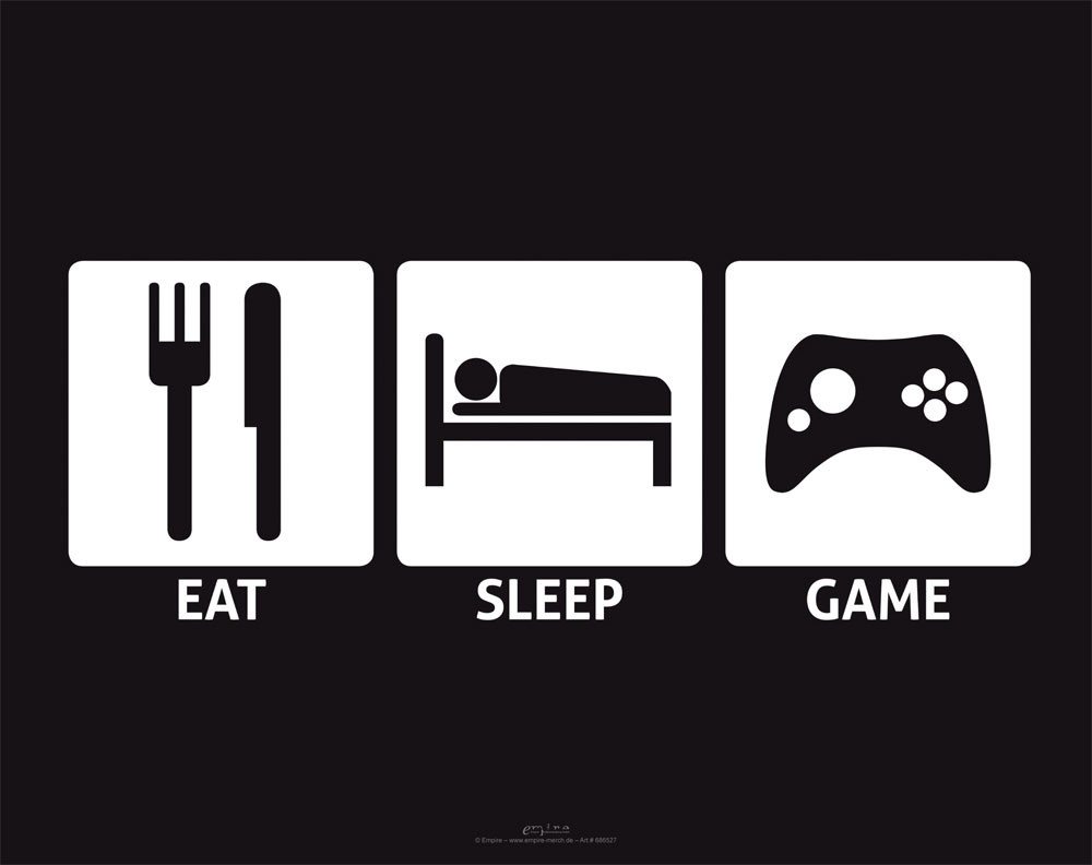 Mauspad Eat, Sleep Game - Mousepad - Mousepad von OTTO