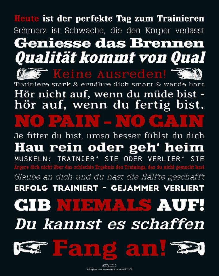 Mauspad GYM Training - Keine Ausreden! - Mousepad - Mousepad von OTTO
