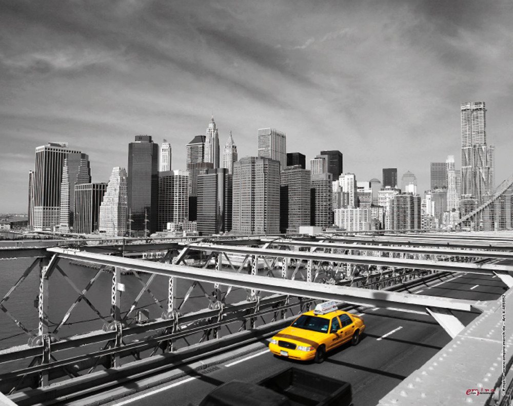 Mauspad New York Taxi on Bridge - Mousepad - Mousepad von OTTO