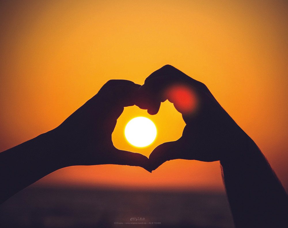 Mauspad Sunsets - Heart of Hands - Mousepad - Mousepad von OTTO