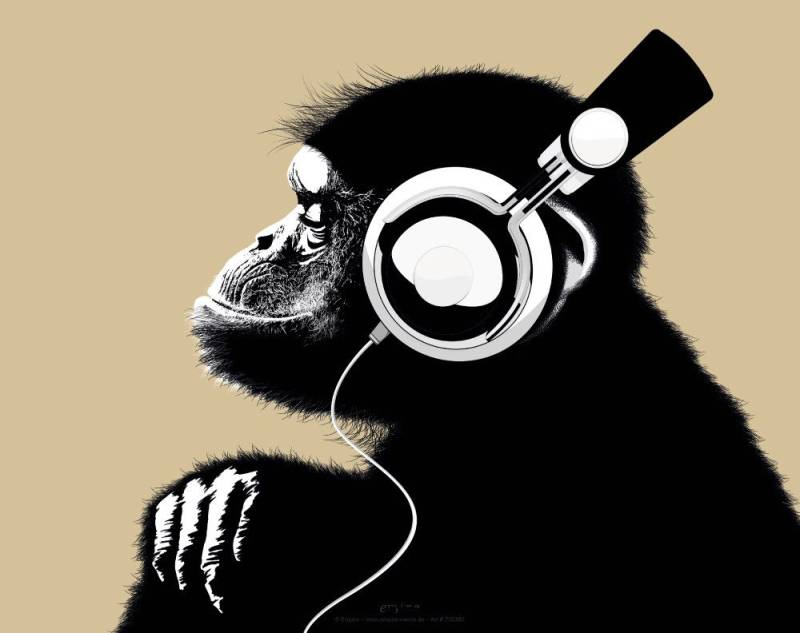 Mauspad The Chimp-Bonobo Headphone - Mousepad - Mousepad von OTTO