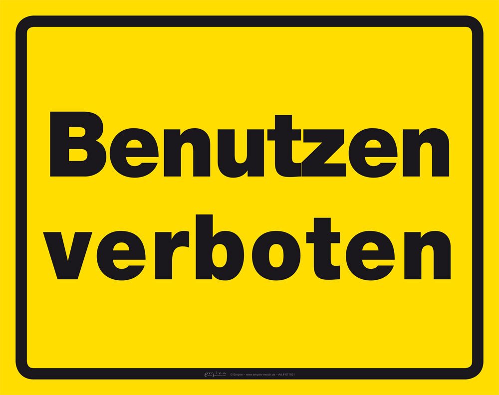 Mauspad Warnung Benutzen Verboten - Mousepad - Mousepad von OTTO