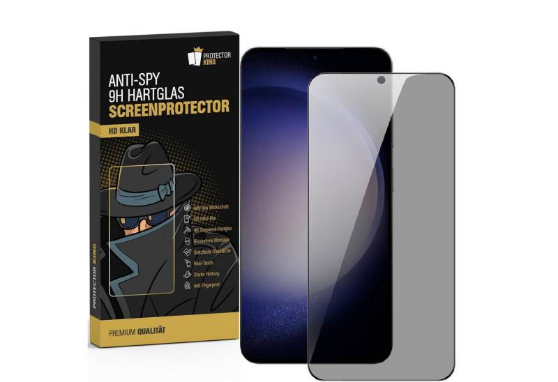 Protectorking Schutzfolie 6x Blickschutz 9H Panzerglas für Samsung Galaxy S25 Plus Anti-Spy, (6-Stück), echtes Tempered 9H Glass Anti-Spy Sichtschutz von Protectorking