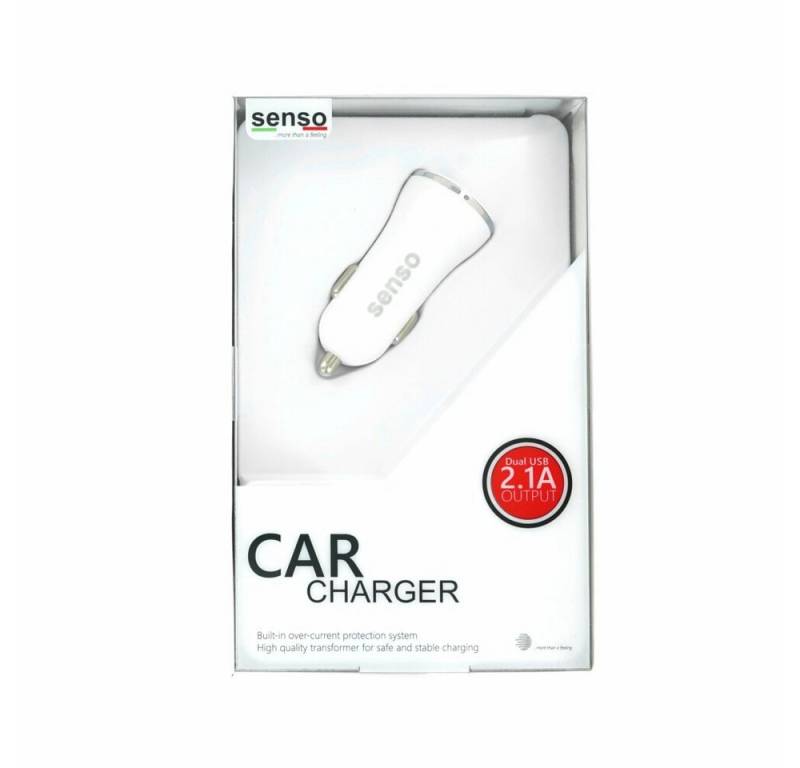 Original Senso 2.1A Autoladegerät Schnellladegerät für 2x USB, weiß SE Smartphone-Ladegerät (KFZ-Ladegerät, 1-tlg) von OTTO