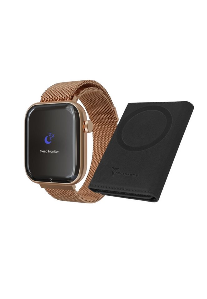 Techmade Smartwatch Glam mit Künstlicher Intelligenz - Bundle-Pack Smartwatch (TechS) Set von Techmade