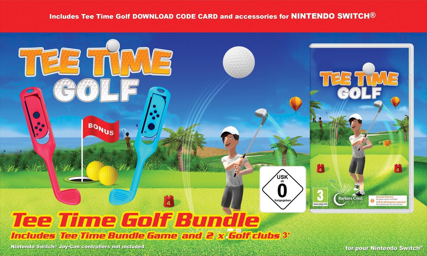 Tee Time Golf (Code in a Box) Bundle inkl. 2 Golfschlägern Nintendo Switch, Code in the Box von OTTO