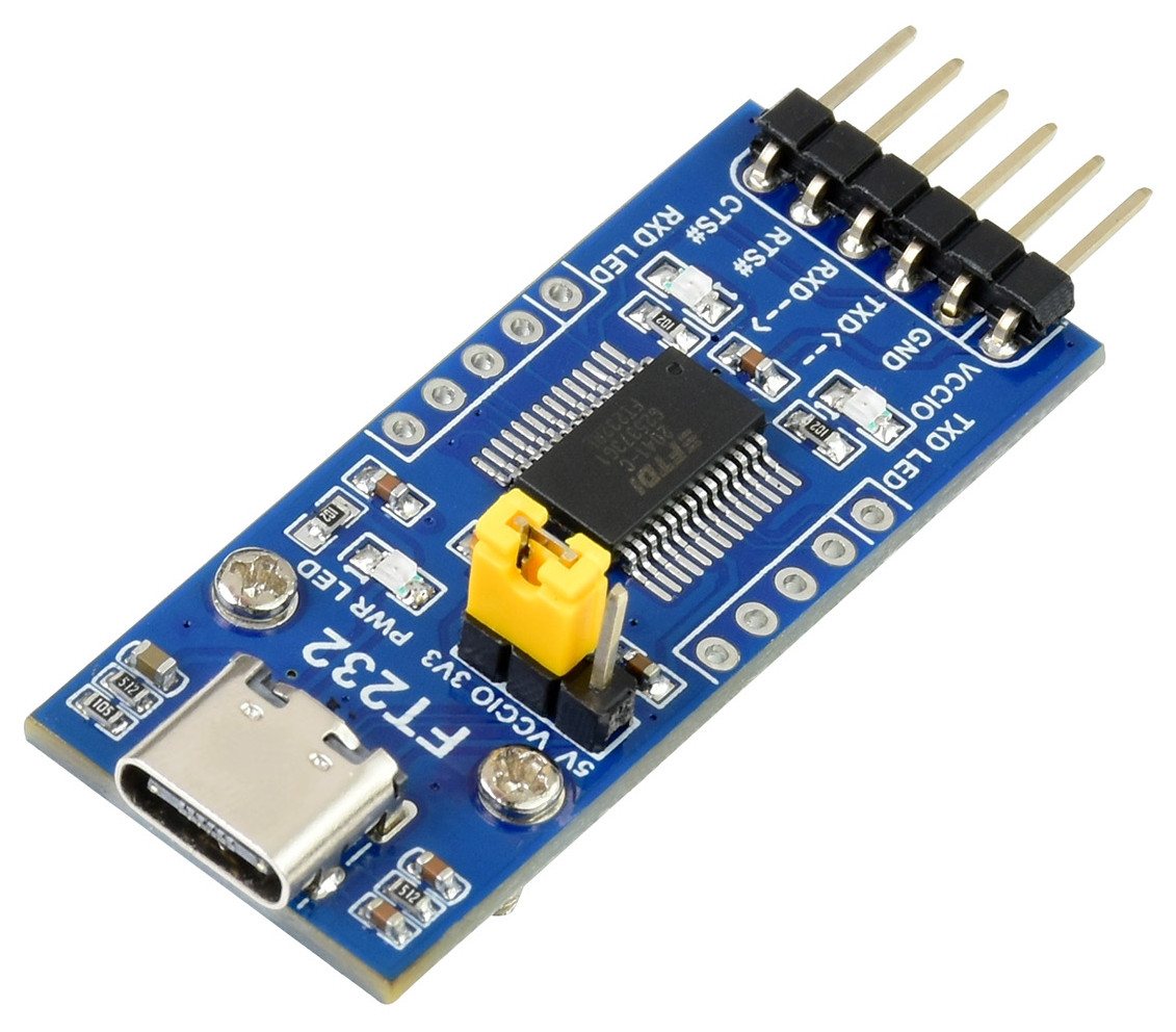 Waveshare Waveshare FT232 Konverter, USB zu UART Modul, USB-C, 3.3V/5V Logik, USB-Adapter von Waveshare