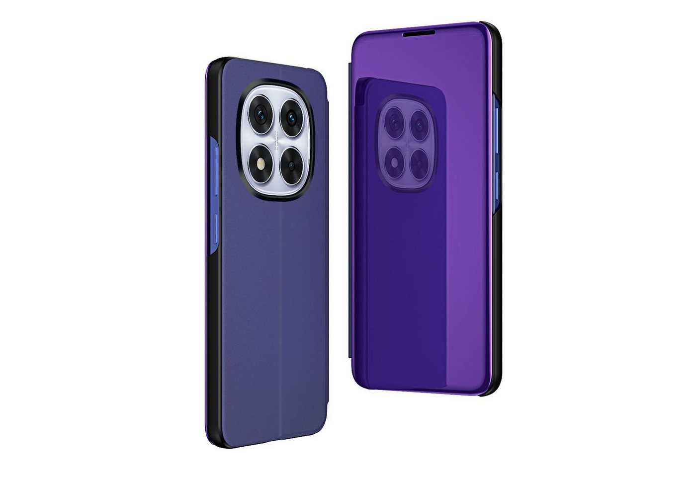 Wigento Handyhülle Für Xiaomi Redmi Note 14 Pro 5G View Spiegel Wake UP Hülle Case Lila, Elektroplattiertes Spiegel-Design, horizontaler Klappständer Wigento Handyhülle Für Xiaomi Redmi Note 14 Pro 5G View Spiegel Wake UP Hülle Case Lila, Elektroplattiertes Spiegel-Design, horizontaler Klappständer von Wigento