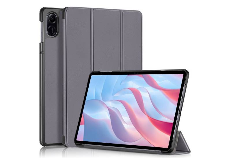 Wigento Tablet-Hülle Für Honor Pad X9 / X8 Pro 3folt Wake UP Smart Cover Tasche Hülle Grau, 3-Fach Halterung, Kratzfest, Leicht von Wigento