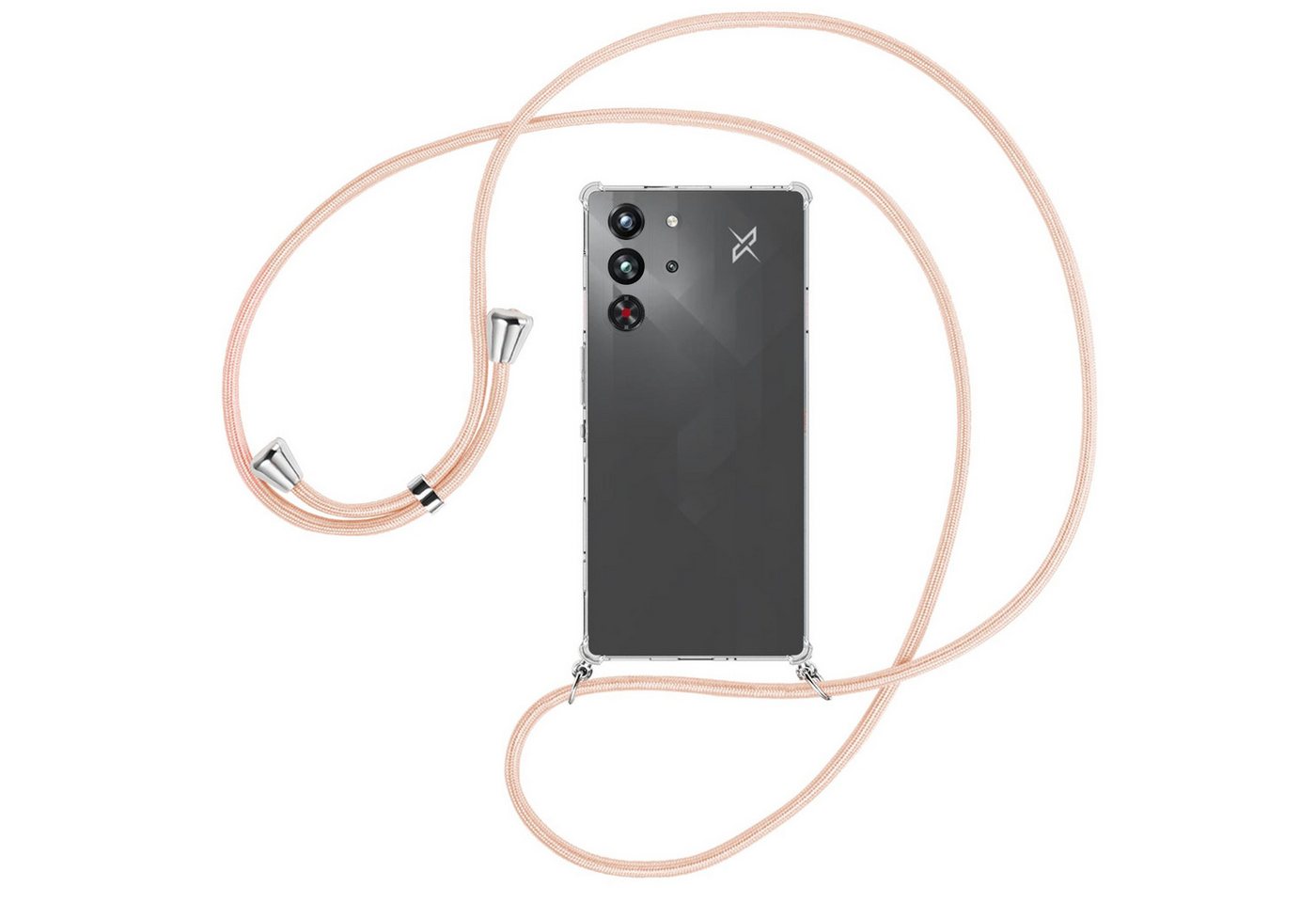 mtb more energy Handykette für ZTE Nubia Red Magic 10 Pro [NC-930-S], Umhängehülle mit Band [NC-930-S] von mtb more energy
