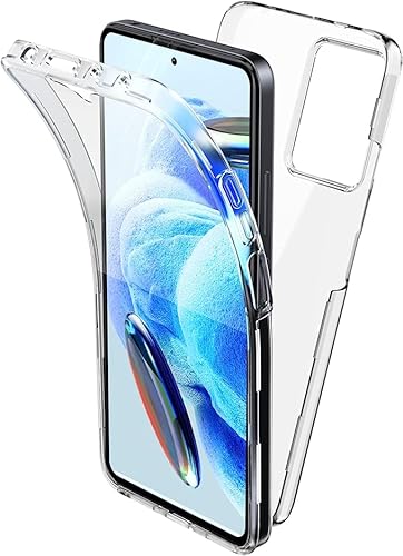 OUBELI Transparent Hülle für Xiaomi Redmi Note 13 Pro 4G Handyhülle mit Bildschirmschutz 360 Grad Schutzhülle Full Body Schutz Stoßfest Kratzfest Staubschutz Panzerhülle Handyhülle von OUBELI