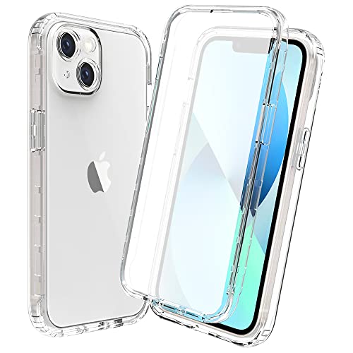 OUBELI Transparente Hülle Kompatibel mit iPhone 13, 360 Grad Schutz Design, integrierter Bildschirmschutz, Ultra dünn aus Silikon TPU vorne und robustem PC Premium Cover. von OUBELI