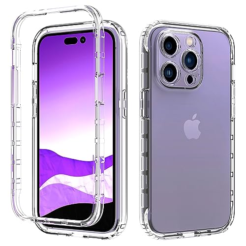 OUBELI Transparente Hülle Kompatibel mit iPhone 13 Pro, 360 Grad Schutz Design, integrierter Bildschirmschutz, Ultra dünn aus Silikon TPU vorne und robustem PC Premium Cover. von OUBELI