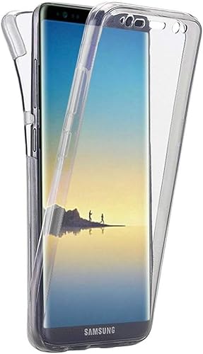 OUBELI Transparente Hülle kompatibel mit Samsung Galaxy Note8, 360 Grad Full-Body integrale Schutzhülle entworfen,Ultra dünn aus Silikon TPU vorne und robustem PC Premium Cover. von OUBELI