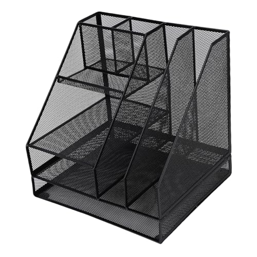 Aus Dem Leichten Maschen, Einem Stabilen Eisenrahmen -Desk -Datei Organizer, Multifunktional mit Schubladen- und Stifthalter, Schwarze Farbe, Vereinfacht, Vereinfacht den Aus Dem Leichten Maschen, Einem Stabilen Eisenrahmen -Desk -Datei Organizer, Multifunktional mit Schubladen- und Stifthalter, Schwarze Farbe, Vereinfacht, Vereinfacht den von OUCRIY